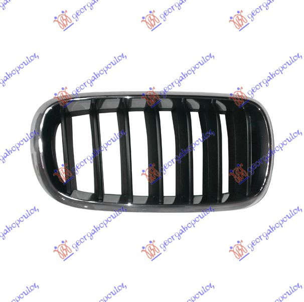 Maskë pvc/grilë (krom/me ngjyrë të zezë)
