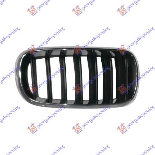 Maskë pvc/grilë (krom/me ngjyrë të zezë)