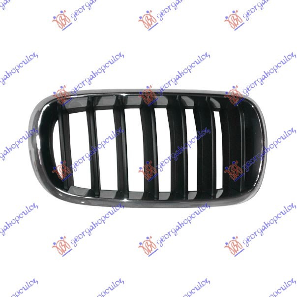 Maskë pvc/grilë (krom/me ngjyrë të zezë)
