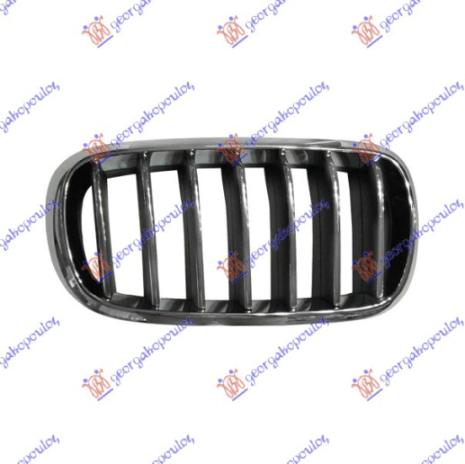 Maskë pvc/grilë (krom-krom/me ngjyrë të zezë)