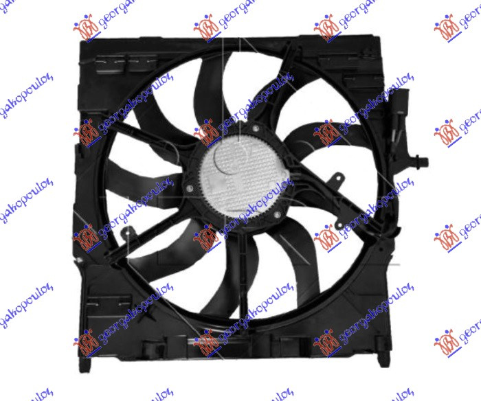 Ventilator komplet 2.0 hibrid-3.0 benzinë - 3.0 dizel (517mm) (3 pinë) (850W)