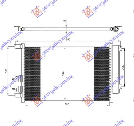 Radiator i kondicionerit 1.9JTD (56x34x1.6)