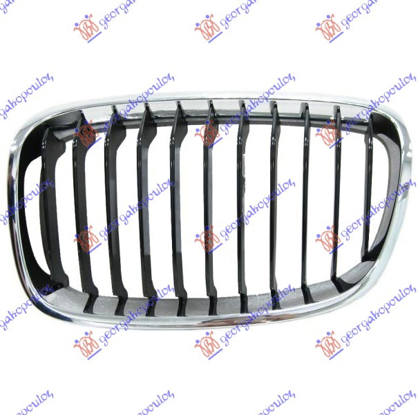 Maskë pvc/grilë (krom/me ngjyrë të zezë)