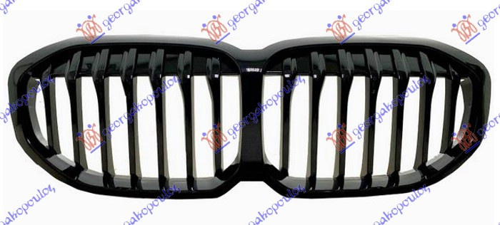 Maskë pvc/grilë me ngjyrë të zezë me me shkëlqim