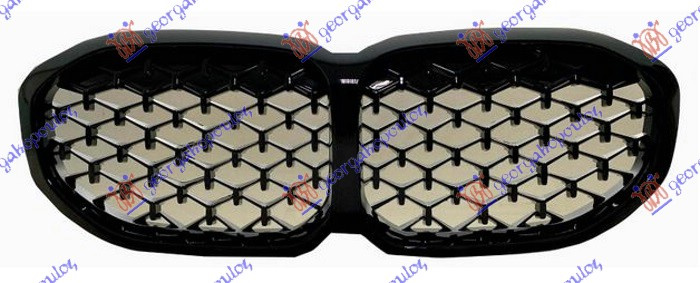 Maskë pvc/grilë me ngjyrë të zezë me shkëlqim (m135ix)