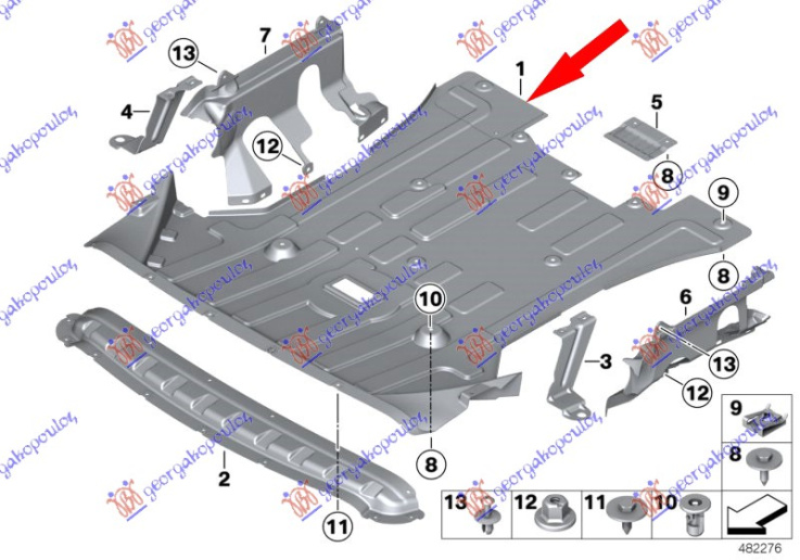 Mbrojtje/kapak nën motor (benzinë/dizel)