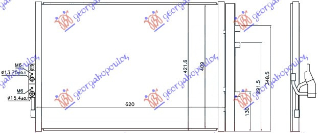Radiator i kondicionerit 3.0 (28iX) benzinë (565X420X16)