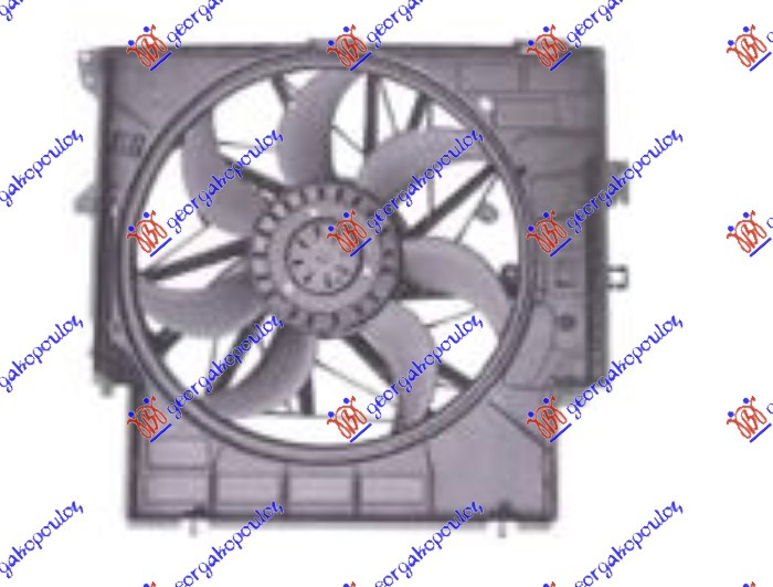 Ventilator komplet 1.6-2.0 benzinë - 2.0 dizel (495mm) (400W) (3 pinë)