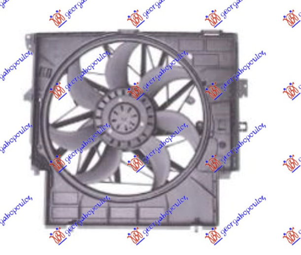 Ventilator komplet 3.0 benzinë (495mm) (600W) (3 pinë)