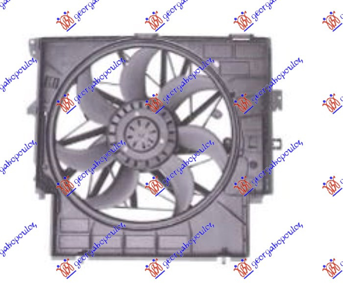 Ventilator komplet 3.0 benzinë (495mm) (600W) (3 pinë)