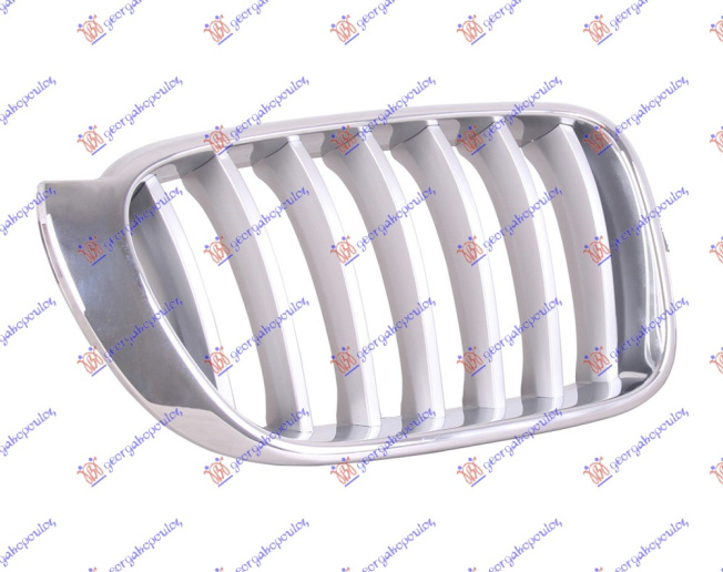 Maskë pvc/grilë (krom/gri) (x-line)