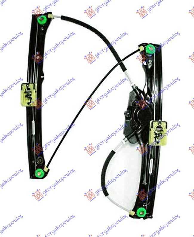 Ngritës/rregullator për dritaren e përparme elektrik (pa motor)