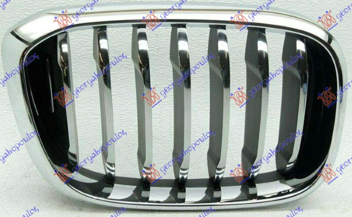 Maskë pvc/grilë (luxury line) (krom/krom/me ngjyrë të zezë)