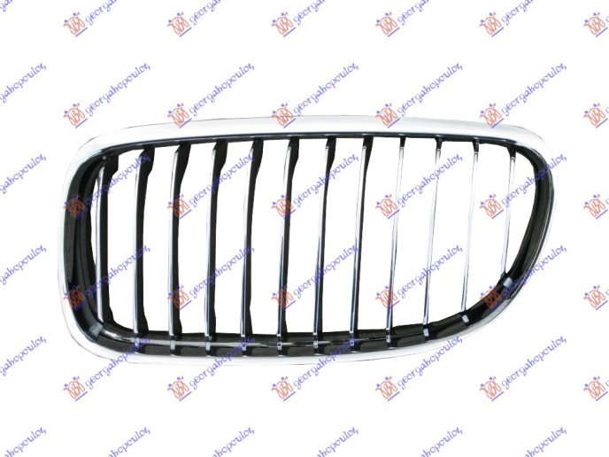 Maskë pvc/grilë (krom-krom/me ngjyrë të zezë)