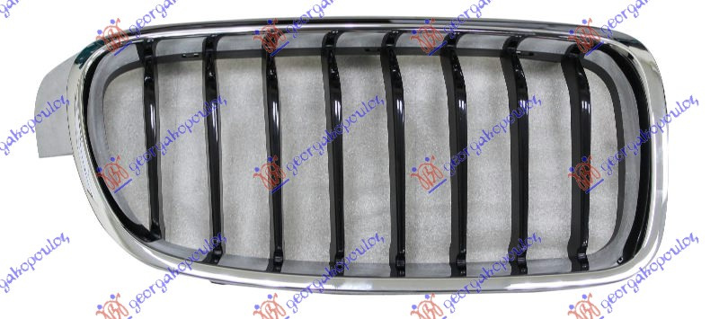 Maskë pvc/grilë (krom/me ngjyrë të zezë) (sport)