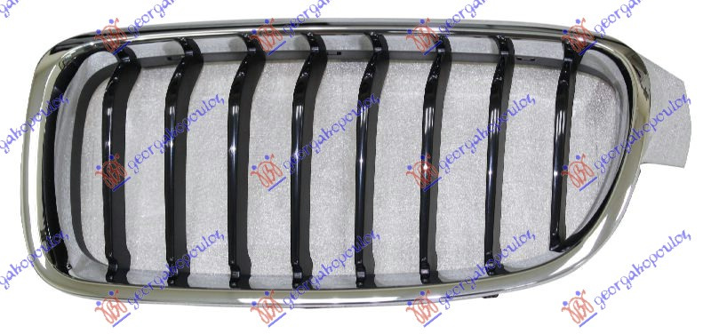 Maskë pvc/grilë (krom/me ngjyrë të zezë) (sport)