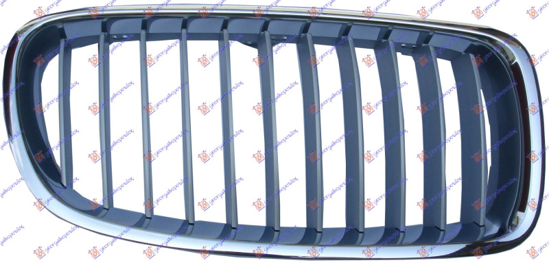 Maskë pvc/grilë qendrore (krom/e argjendtë)