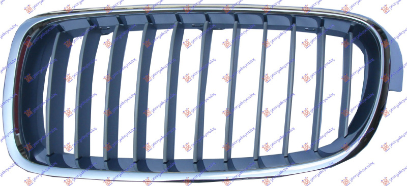 Maskë pvc/grilë qendrore (krom/e argjendtë)