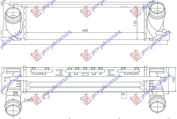 Interkuler 2,5-2,8-3,0 dizel (495x133x9