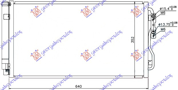 Radiator i kondicionerit benzinë - dizel (600x340x16)