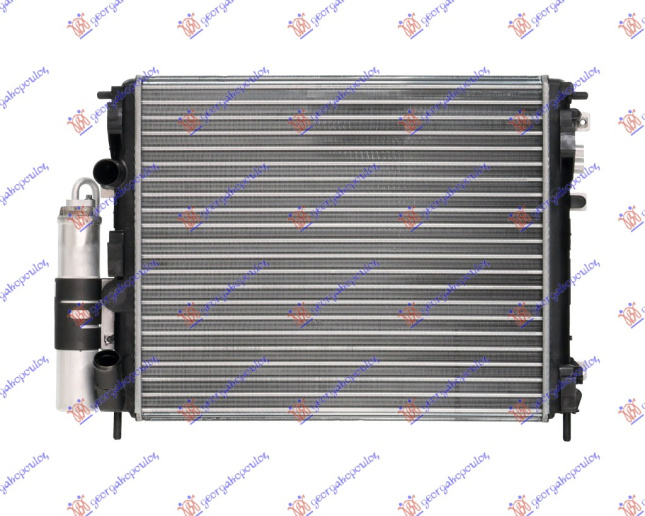 Radiator për motor + Radiator për kondicioner. (fiks) benzinë (48x41.5)