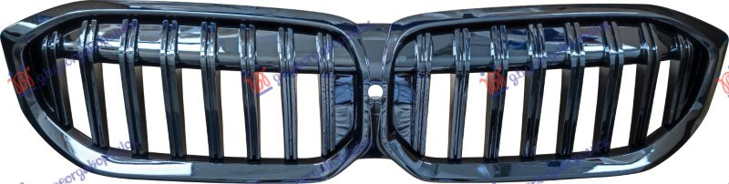 Maskë pvc/grilë e gjitha me ngjyrë të zezë me me shkëlqim (shadowline) (m-tech) (me hapje për kamerë)