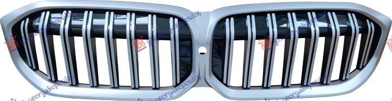 Maskë pvc/grilë krom/krom/me ngjyrë të zezë (m-tech) (me hapje për kamerë)