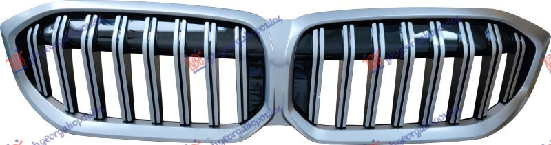 Maskë pvc/grilë krom/krom/me ngjyrë të zezë (m-tech) (pa hapje për kamerë)