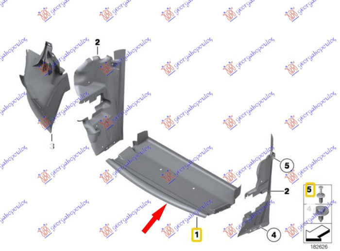 Mbrojtje/kapak nën motor / anësore