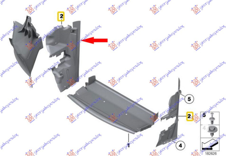 Mbrojtje/kapak nën motor / anësore