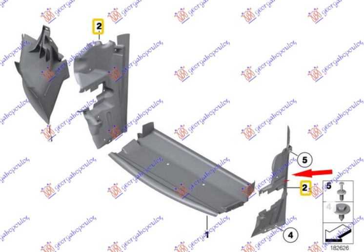 Mbrojtje/kapak nën motor / anësore