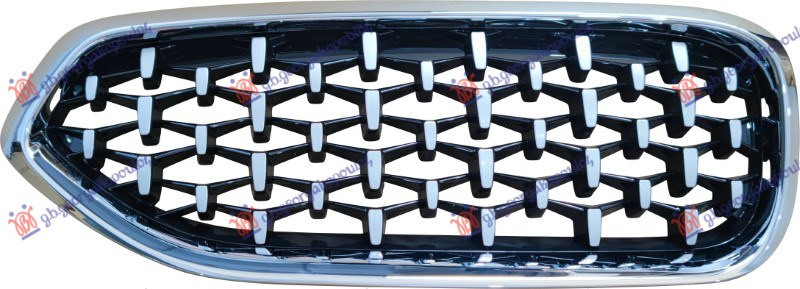 Maskë pvc/grilë (krom) (DIAMOND)