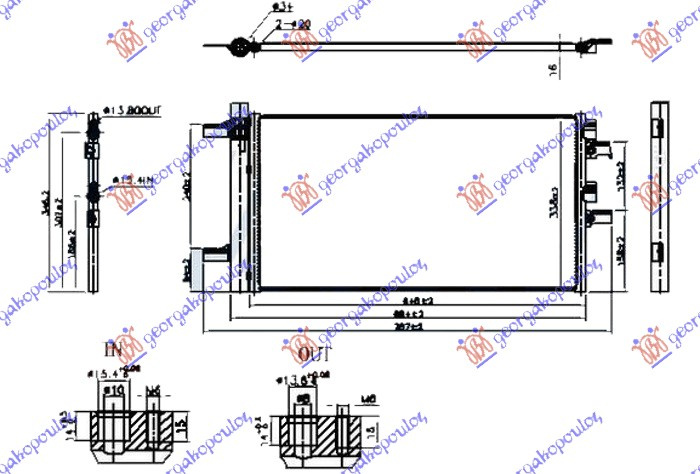 Radiator i kondicionerit 1.5 (25ix) hibrid- benzinë (620x340x16)