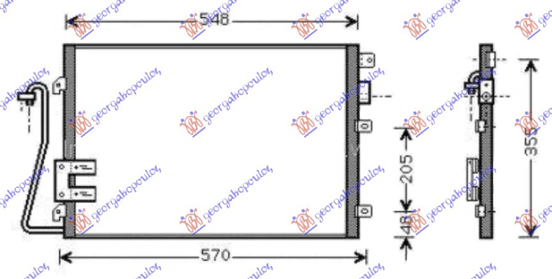Radiator i kondicionerit 99- (51x38)