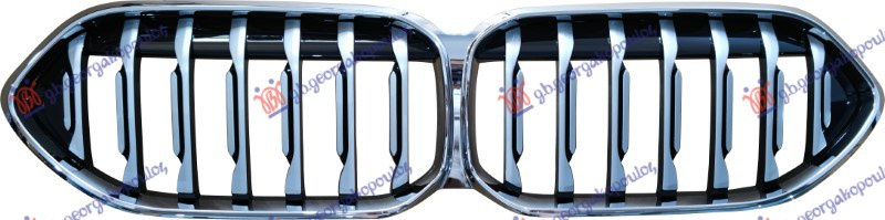 Maskë pvc/grilë (me ngjyrë të zezë/krom)