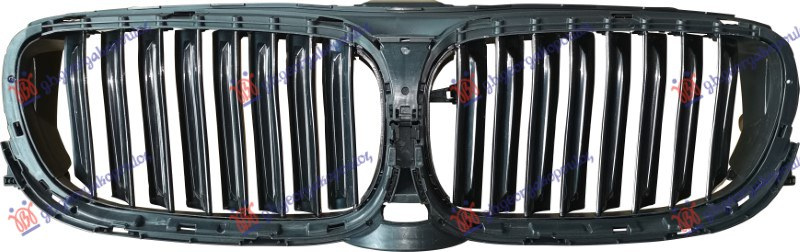 PvcMaskë/grilë pjesa e sipërme (shirit me ngjyrë të zezë) (me motor) (pa night vision/ngjyrë e zezë vizion i natës) (M-SPORT)