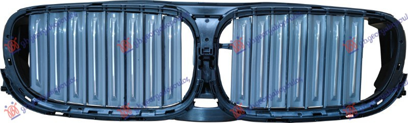 Maskë pvc/grilë i sipërm (me ngjyrë të zezë/gri) (me motor) (me shirit krom) (me night vision/vizioni i natës)