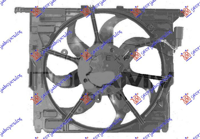 Ventilator komplet 3.0 benzinë (485mm) (600W) (3 pinë)