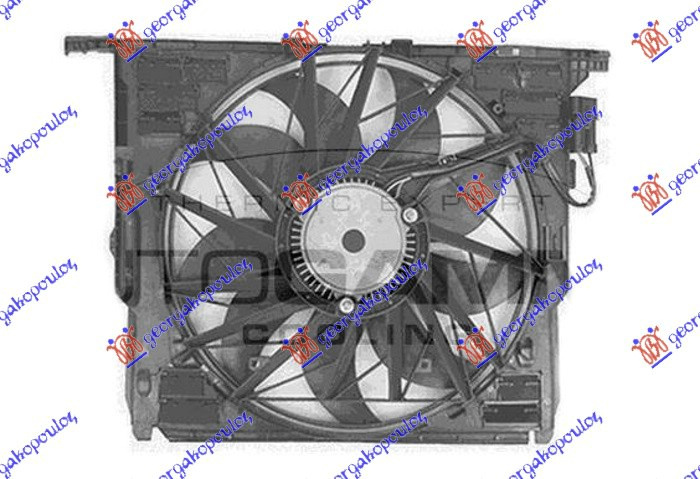 Ventilator komplet 4.4 benzinë (480mm) (850W) (3 pinë)