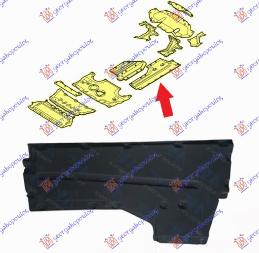 Mbrojtje/kapak i nënshasisë plastik