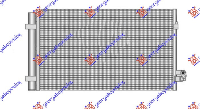 Radiator i kondicionerit 4.4 750-6.6 M760 benzinë (660x382x16)