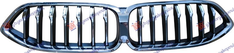 Maskë pvc/grilë (krom-krom/me ngjyrë të zezë) (pa hapje për kamerë)