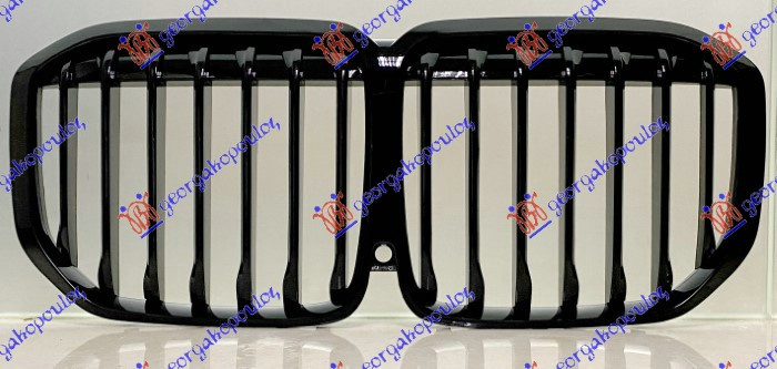 Maskë pvc/grilë me ngjyrë të zezë me me shkëlqim