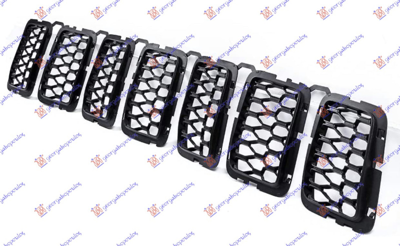 Shirita për Maskë pvc/grilë (set 7pjesë) (gri e errët)