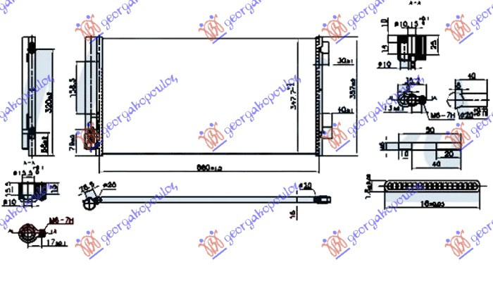 Radiator i kondicionerit 1.4 MULTIAR benzinë - 1.6 CRD dizel (660x348x16)