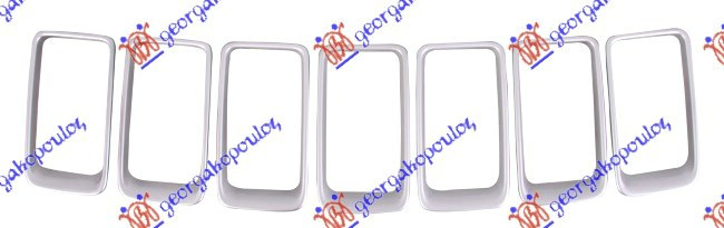 Shirita për Maskë pvc/grilë e argjendtë (set 7pjesë)