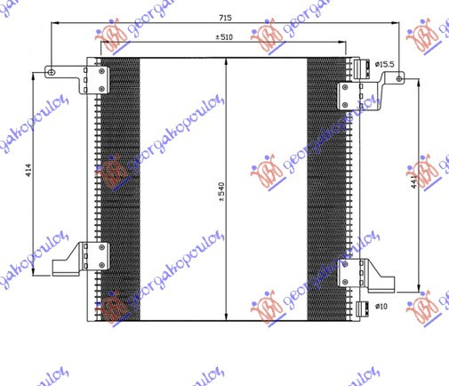 Radiator i kondicionerit (51x53.5x16) 00-05