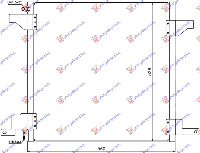 Radiator i kondicionerit (53,5x51x16) -00