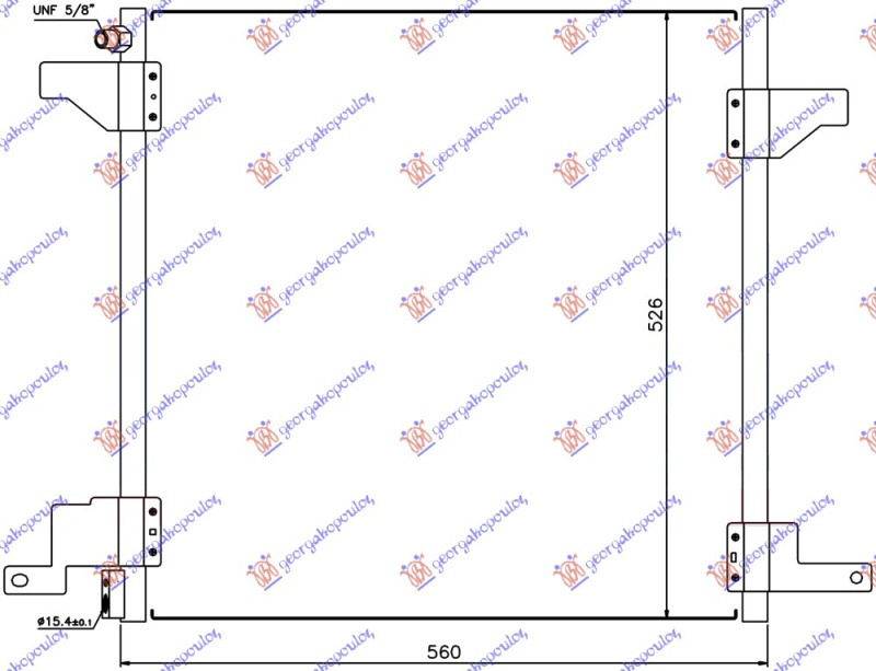 Radiator i kondicionerit (53,5x51x16) -00