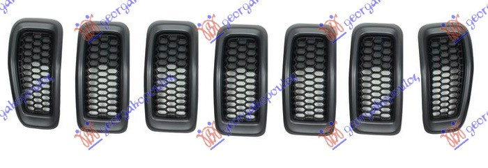 Maskë pvc/grilë me ngjyrë të zezë komplet me kornizë të argjendtë (set 7 pjesë)